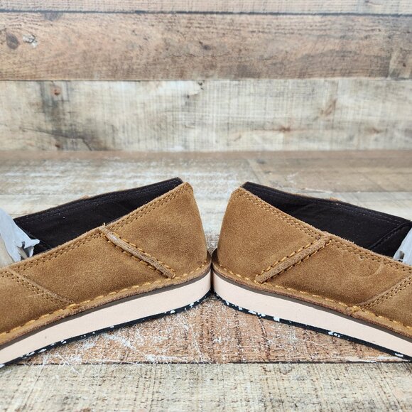 Ariat Cruiser Sunflowers Women's Size 7 Suede Peanut Field of Sun Slip‎ On Flat - Picture 4 of 10